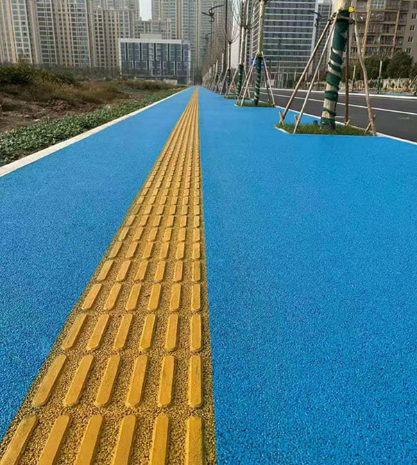 平湖獨山市政道路彩色透水混凝土工程